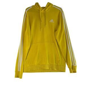 Adidas Yellow Three Stripes Hoodie Size M